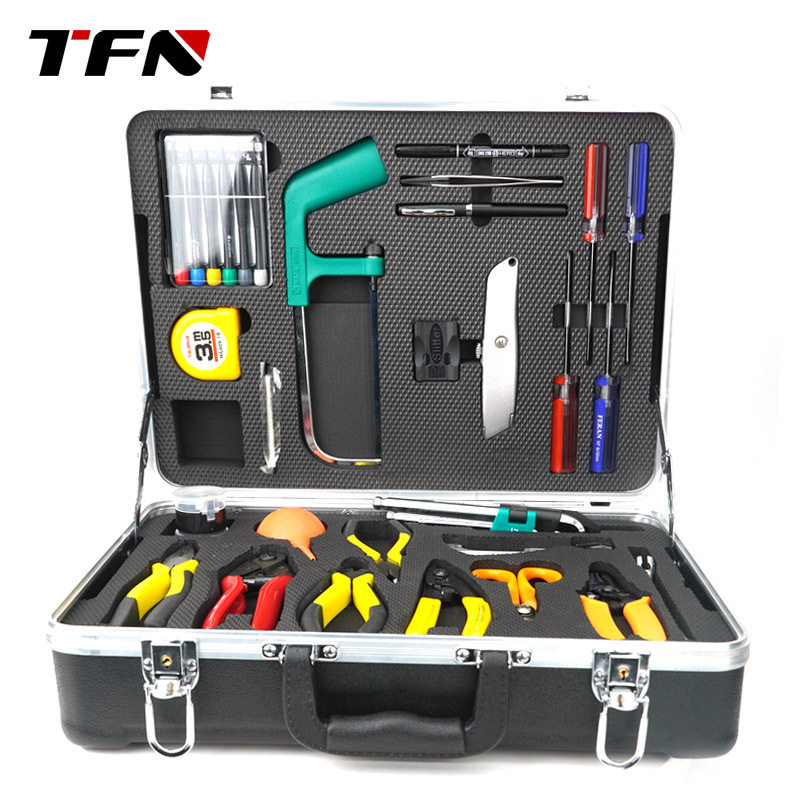 议价TFN TG2 光缆光纤施工工具箱 光纤抢修工具箱 26件套