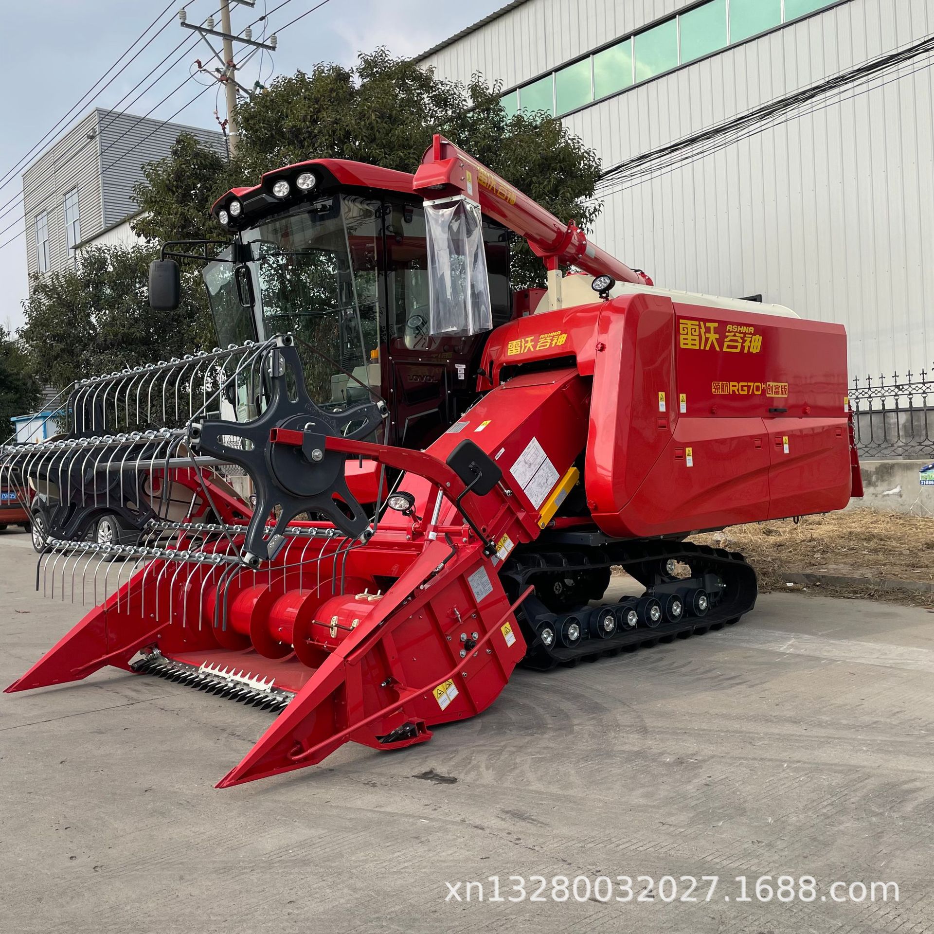 雷沃谷神RG70收割机履带式130马力全喂入联合收割机RG80联合收割