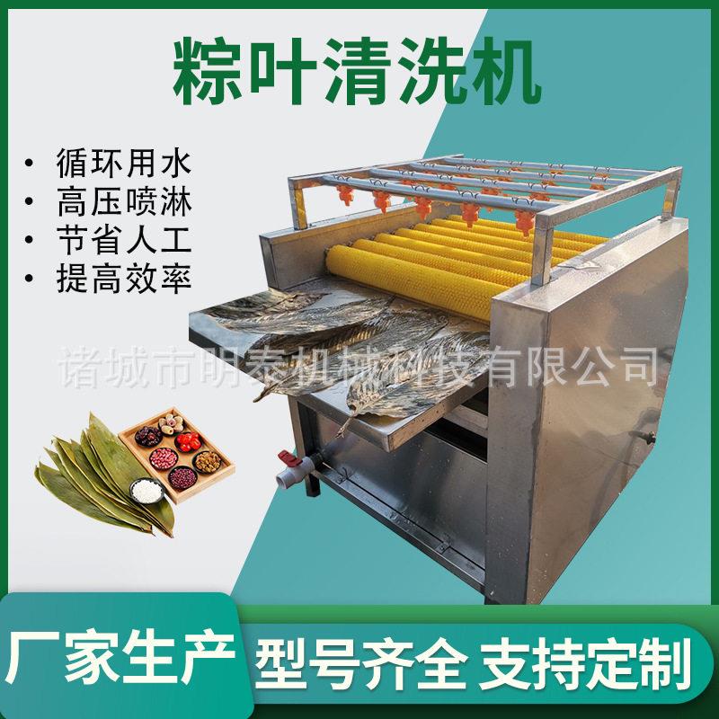 菠萝叶全自动清洗机隧道式粽叶清洗机苇叶箬竹叶毛刷清洗设备
