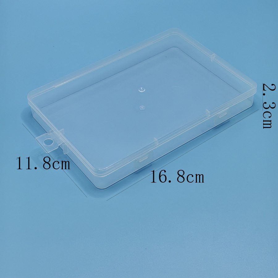 长方形透明卡扣收纳盒卡片贴纸储物盒翻盖防尘盒元件渔具储存盒,收纳整理,首饰盒,淘宝优惠券,粉丝福利购,淘宝优惠卷
