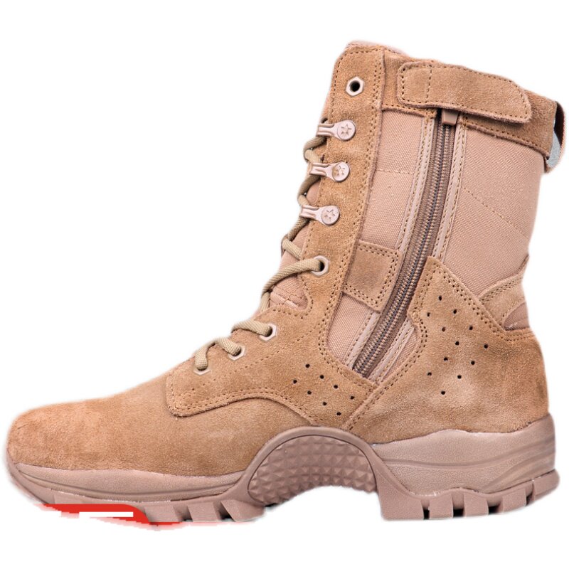 女款新式棕色作战靴大虎际华正版沙漠户外工装鞋牛皮夏季轻便登山