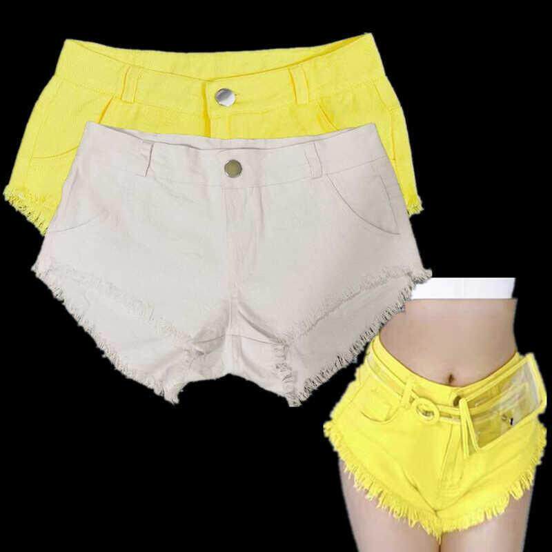 欧美性感毛边牛仔短裤酒吧gogo女dj夜店热裤钢管舞ds演出服新款