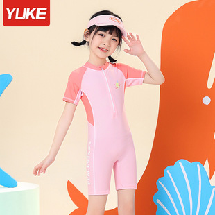 儿童泳衣女孩宝宝2023新款 夏 洋气小中大童连体学生游泳衣训练泳装