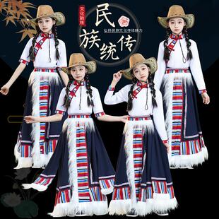 藏服儿童演出服藏族舞蹈服女童表演服舞蹈次仁拉索牧民心声新新女