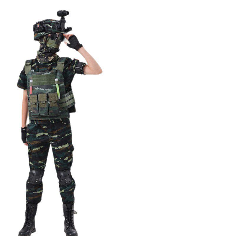 儿童迷彩服套装男女童军训服中小学生夏令营特种兵装备速干透气