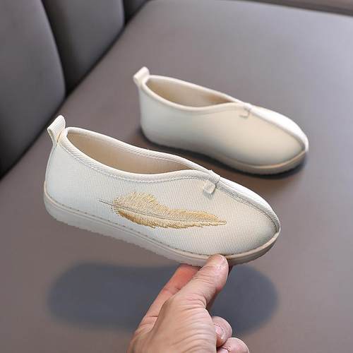 老北京儿 童男.童布鞋民族风中国风绣花鞋学生古装古风汉服演出鞋