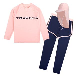 分体女孩游泳衣 长裤 2025新款 儿童冲浪服防晒速干青少年女大童长袖