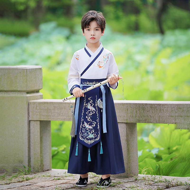 儿童古风男孩古装武侠风男童唐装幼儿园帅气侠客服中秋演出服新款