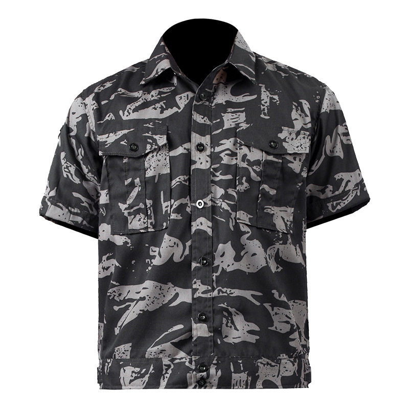 夏季迷彩服短袖套装薄款迷彩服工作服套装男学生军训服耐磨透气