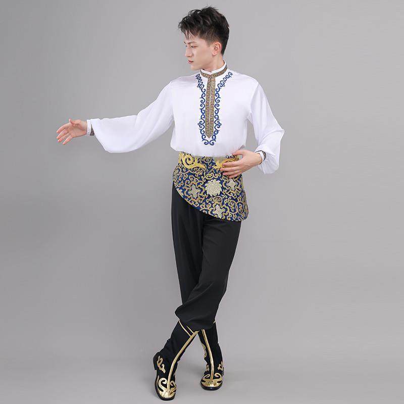 维吾尔族新服装成人男舞蹈演出服少数民族维族学生考试艺考新疆舞