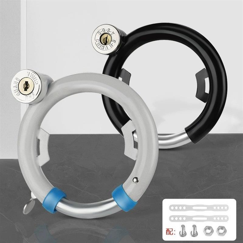 自行车车锁老式固定锁马蹄锁电动车电瓶车防盗钢丝锁弹簧锁加粗