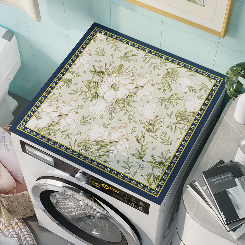滚筒全自动洗衣机防尘罩防水防晒免洗床头柜盖布冰箱盖巾皮革垫子