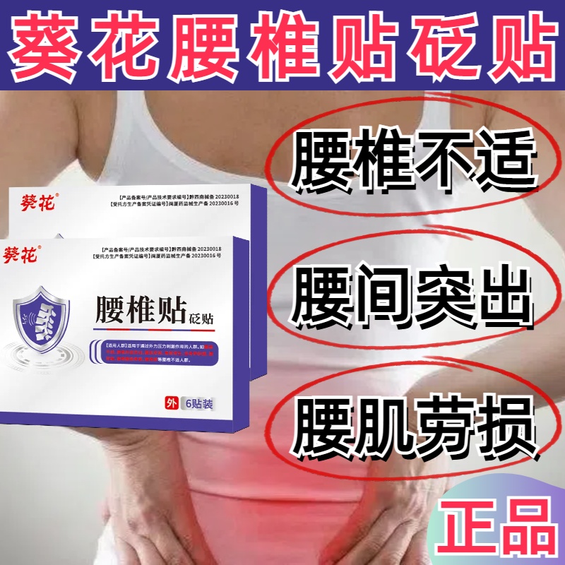 腰间盘突出腰椎痛葵花腰椎贴消炎止肿止痛改善腰肌劳损等官方正品