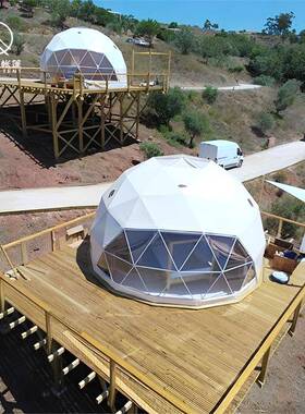 景区度地假露营基球94383形篷带帐独立卫浴住宿帐篷防雨外民宿星