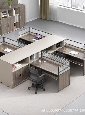 0021016办公室员工合办公桌椅组职员办公电脑屏桌风隔断办公位财