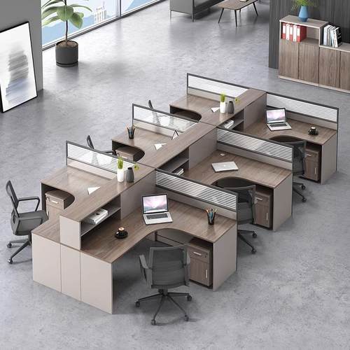 职公桌椅组合简OYD-PFZ约2员/4/6人位桌屏工风卡座财办务办公室电