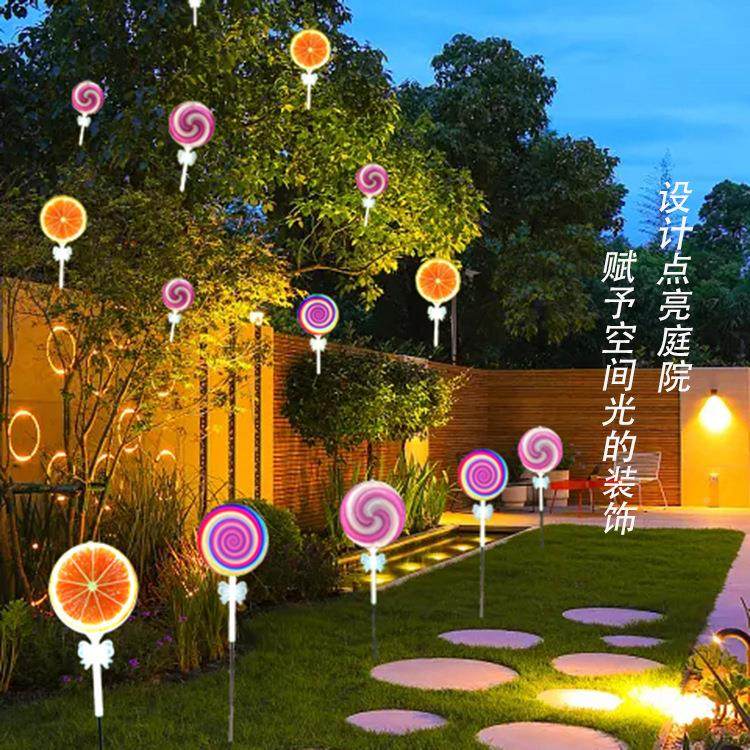 LED户外防水糖景棒观灯网红景布置街道区挂树装棒棒糖装饰灯工程