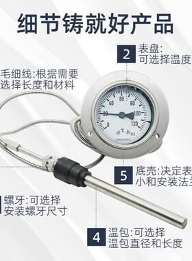 wt692q-280压力温度式计工用业不钢防腐耐震温度锈计测量仪表