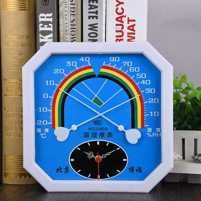 新款直销WS2080B指针式八角温湿度表温湿度计室内家用工业挂壁干
