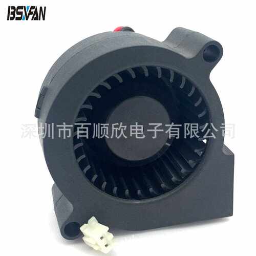 新款直销5025鼓风机 12V 24V 双滚珠 转速 耐温 胿腰风扇鼓风机