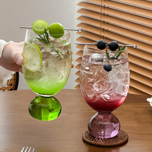 臻皿ins小众设计彩底胖胖气泡杯