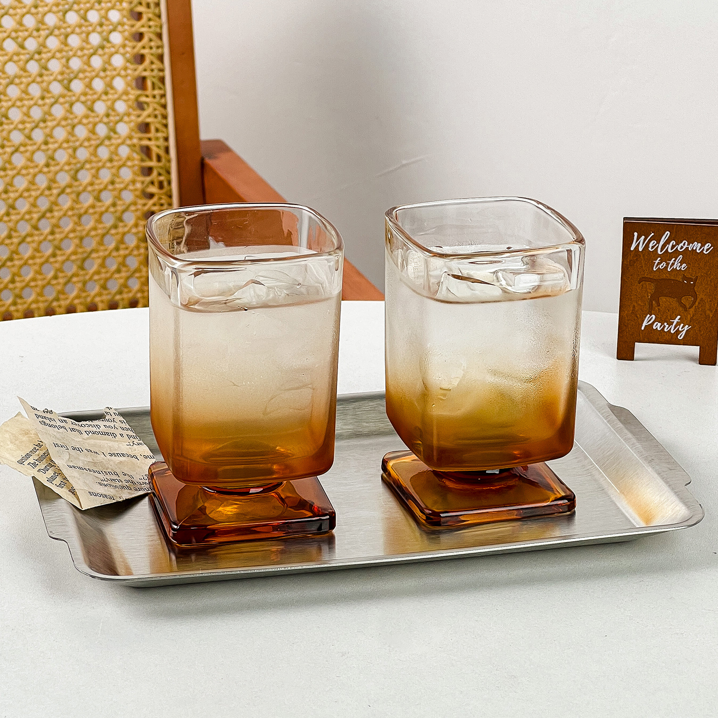 中古小众设计美拉德矮脚杯
