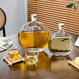 新中式茶馆国潮冷萃瓶果茶冷泡茶围炉冰茶瓶子茶杯套装工具果酒瓶