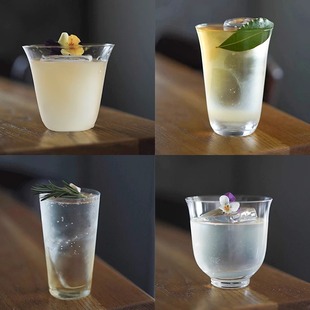 鸡尾酒杯高级感咖啡杯饮品杯子超薄茶酒杯国风功夫茶玻璃杯氛围感
