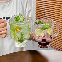 超大容量杯子飲料杯帶把水果茶杯