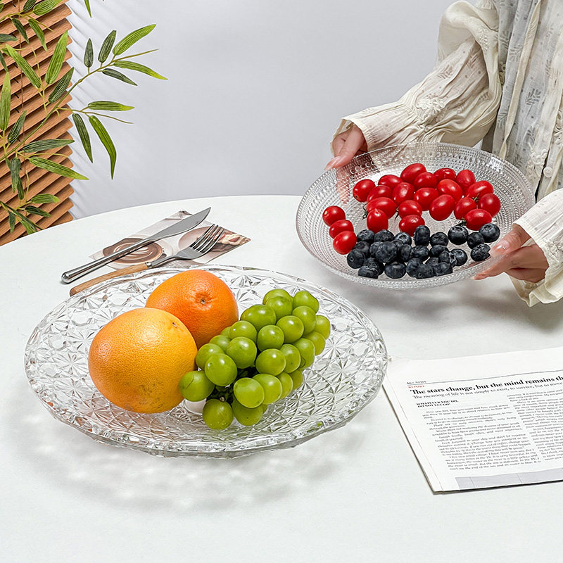 新款轻奢玻璃水果盘客厅家用糖果盘摆件高档零食摆放盘高颜值果盘,餐饮具,果盆/果盘/果篮,淘宝优惠券,粉丝福利购,淘宝优惠卷