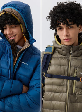 TreesOutside防泼户外轻量排骨纹羽绒服男(90%白鸭绒)25年新款