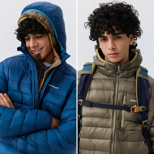 TreesOutside防泼户外轻量排骨纹羽绒服男(90%白鸭绒)25年新款