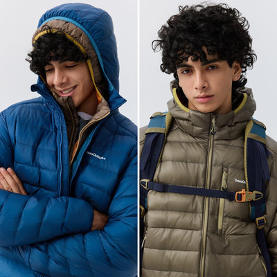 TreesOutside防泼户外轻量排骨纹羽绒服男(90%白鸭绒)25年新款