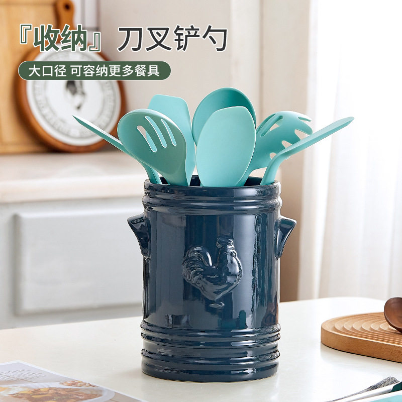 陶瓷收纳筒韩式厨具铲勺