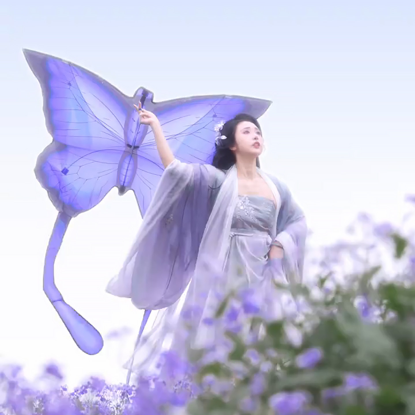梦幻紫色蝴蝶潍坊风筝儿童大人专用微风易飞春游野餐2026年新款