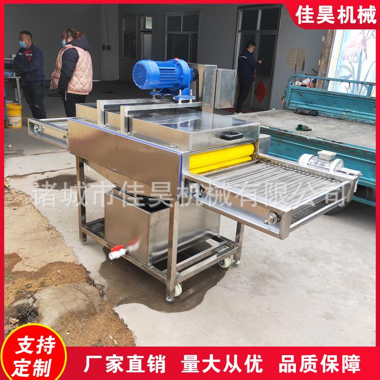 全自动锈钢辊粽叶清不洗机PER大型喷高压毛刷清洗机淋式粽叶毛清