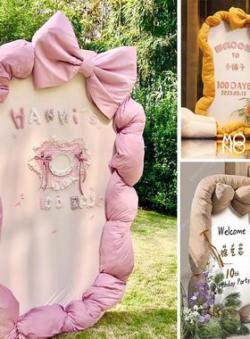 蝴蝶结迎宾牌服装店落地镜装饰