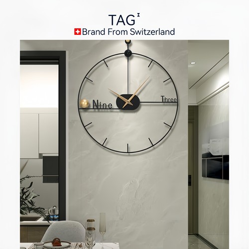 瑞士新款客厅时尚大气创意装饰钟