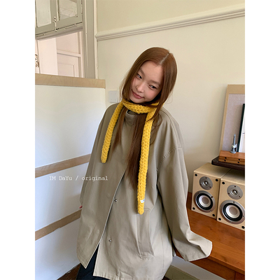 DaYu韩国粗线编制腊肠小围巾