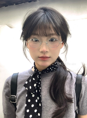 DaYu复古时髦波点长条丝巾女韩国ins细窄飘带y2k辣妹装饰头巾绑发