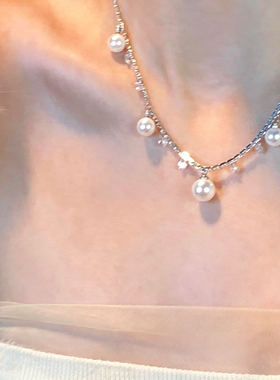 闪锆珍珠项链女轻奢高级感颈链