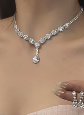 水滴项链女轻奢设计高级感吊坠