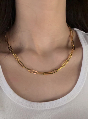 欧美金属链条项链女款