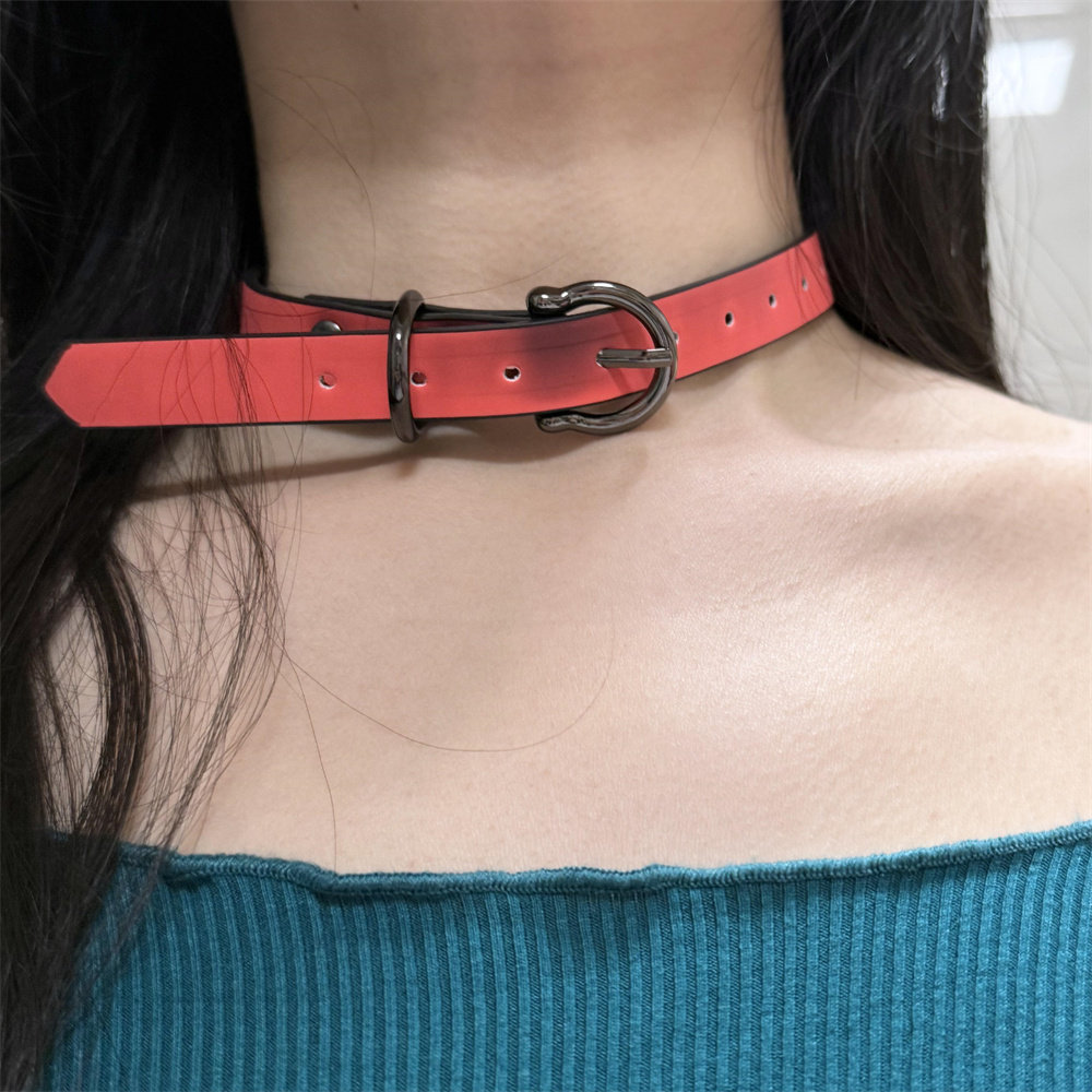纯欲风温感变色皮质choker