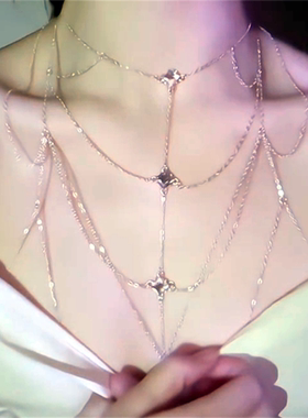 镶钻辣妹性感比基尼胸链