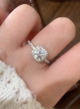 银色满钻方糖戒指女款