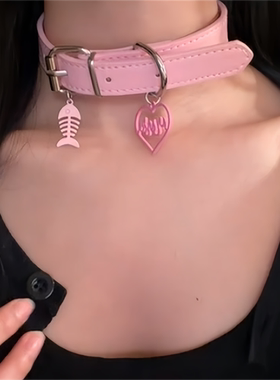 爱心鱼骨项圈欧美辣妹