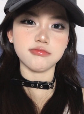 黑色皮带扣朋克风甜酷锁骨链