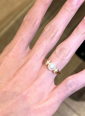 镶钻珍珠戒指女款指环