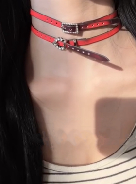 暗黑纯欲风choker项圈女甜酷辣妹